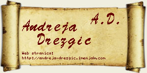 Andreja Drezgić vizit kartica